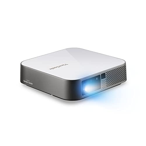 ViewSonic M2e (1920x1080) Resolution LED Projector, 100'' Maximum Display, 1000 Lumens, Auto Focus+ WiFi+ Bluetooth+6W Harman Kardon Speaker, Bluetooth,HDMI, USB Type-C Connectivity