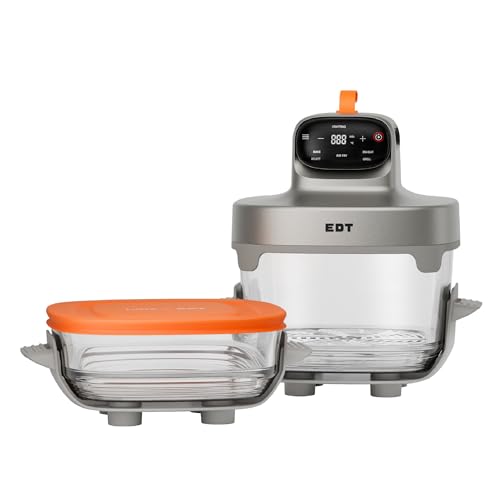 EDT Luma ZERO COATING PureGlass™ Air Fryer | 2.5L + 4.5L | NutriRetain™ | 7-in-1 Multi Function Air Fryer Oven | 100% Toxin Free No Ceramic, PFAS, PTFE, PFOA | 1500W (Grey Matter, 4.5L + 2.5L)