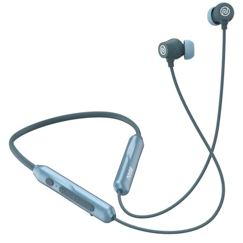 Noise Airwave Pro Bluetooth in Ear Neckband with Upto 32 dB ANC, 60H of Playtime, Dual Device Pairing, 3 Mic ENC for Calling, Low Latency(Upto 40ms), 13mm Driver (Metallic Blue)