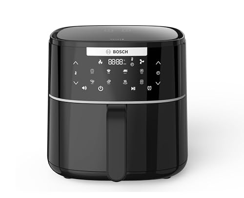 Bosch Crispmaxx Air Fryer 4.0L with Baking Tray, With Touch Panel,Smart Integrated System,With Adjustable Grid,6 Preset+ Preheat And Keep Warm Function, MAF240B5IN, 1350 Watts Black.