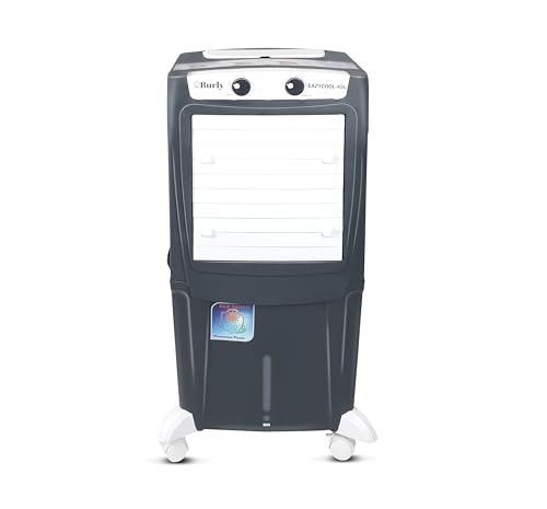 BHABURLY Eazycool 45 L Room Personal Air Cooler 4-Way Air Deflection 2350 CMH Ice Chamber Anti-Bacterial Honeycomb Pad 3-Speed Control Castor Wheels Inverter Compatible 200 sqft Floor Area