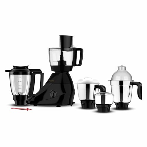 Butterfly Vertex 750W Mixer Grinder+Food Processor | 3 SS Jars, 1 Juicer Jar & 1 Food Processor | Atta kneaker & Veggie Chopper