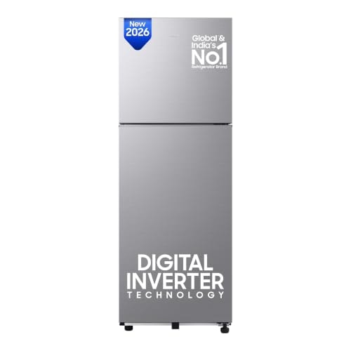 Samsung 236 L, 2 Star, Digital Inverter, Frost Free Double Door Refrigerator (RT40H28W2QHL, Gray Silver, 2026 Model)