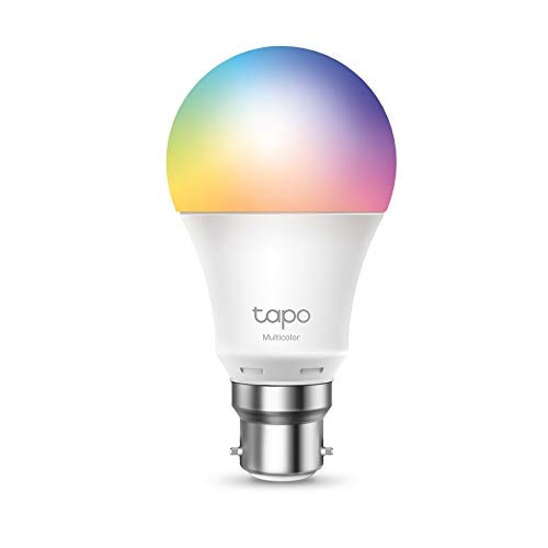 Tapo L530B Smart Bulb, Smart Wi-Fi LED Light, B22, 8.7W, Compatible with Alexa(Echo and Echo Dot) and Google Home, Colour-Changeable, No Hub Required [Energy Class A+], Multi, Standard