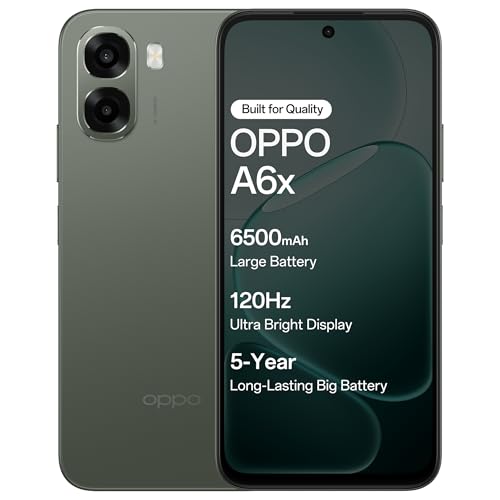Oppo A6X 4G (Olive Green, 4GB RAM, 64GB Storage) with No Cost EMI/Additional Exchange Offers
