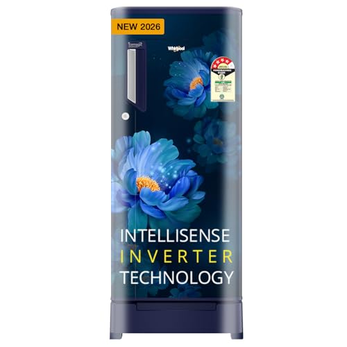 Whirlpool 192 L 4 Star Icemagic Powercool Direct-Cool Single Door Refrigerator with Base Drawer (215 IMPC ROY 4S SAPPHIRE PEONY-Y, Blue, 2026 Model)