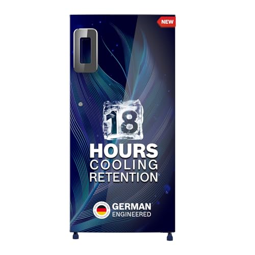 Bosch 207 L, 4 Star, Direct-Cool Single Door Refrigerator | 18 Hrs Cooling Retention | 2.5X Faster Cooling | Spacious Multi Box | Delicate Crisper for Soft Veggies (CST20B34NI, Feather Blue)