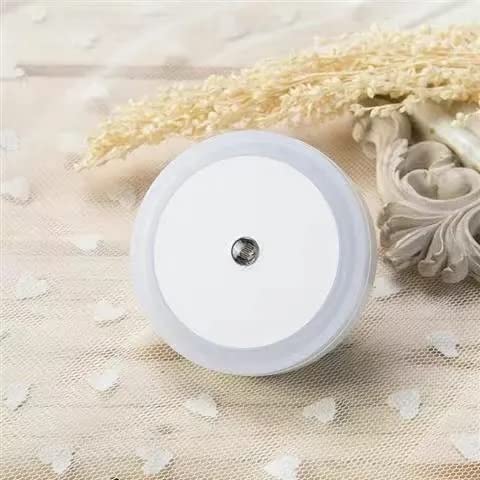 DRAMIQ® Auto Sensor Led Night Lamp 0.5W Fully Automatic Smart Sensor Led Plug Night light For Bedroom Gift Office Living Room kitchen (1, ROUND-WHITE)