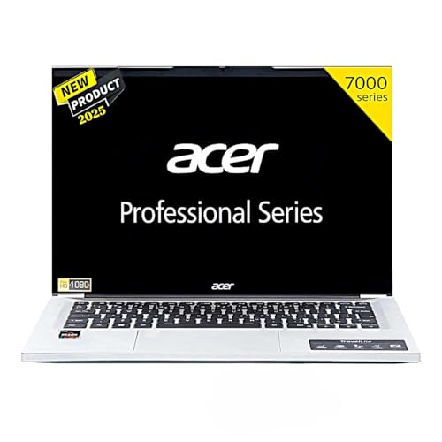 acer Professional 14, AMD Ryzen 3-7330U, 8 GB RAM, 512 GB SSD, Full HD 14", Windows 11 Pro, MSO21, Pro Silver, 1.39 KG, Professional Premium Laptop, Travel Lite