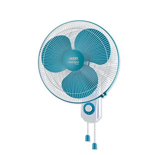 USHA Maxx Air Ultra Wall Fan | 400MM Sweep Size | 1350_RPM | Aerodynamic Blade Design for High Air Delivery | Anti - Rust Protection | 100% Copper Motor | 2 Year Warranty | Light Blue