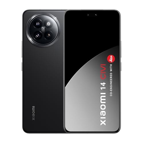 XIAOMI 14 Civi Shadow Black (8GB RAM 256GB Storage) | 50 MP Leica Triple Camera| SD 8s Gen 3 | 1.5K Quad Curved AMOLED HyperOS