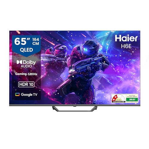 Haier H6E Series 165cm (65) 4K QLED Ultra HD Smart LED Google TV 65H6E