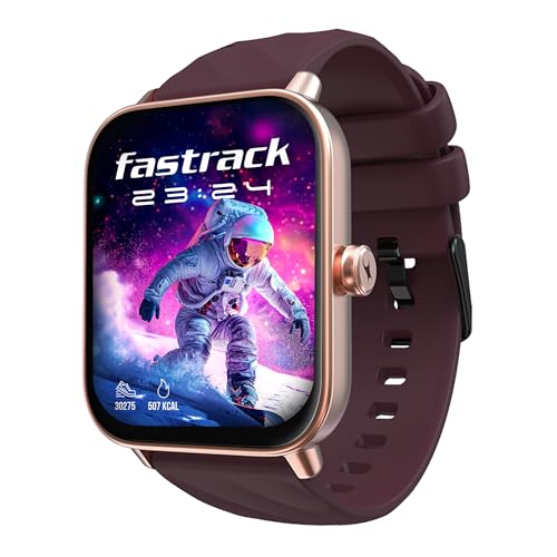 Fastrack Limitless Glide X 1.83" Smart Watch with Ultra UV HD Display, SpO2, Heart Rate & Sleep Tracking, Bluetooth Calling, 100+ Sports Modes, 5-Day Battery, Smartwatch for Men & Women (Wine Red)