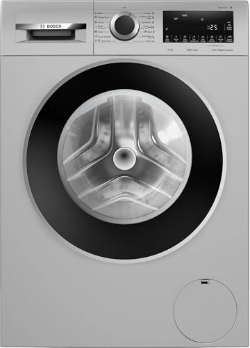 Bosch 9KG 5 Star Series 6 Fully-Automatic Front Loading Washing Machine (WGA244ZSIN Silver, AI active water plus, In-Built Heater)
