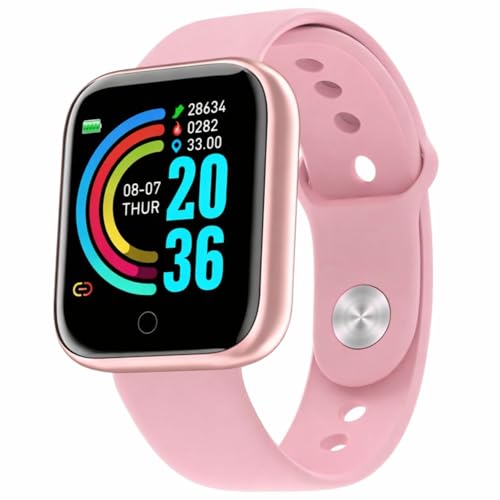 M I D116 Fitness Band Smart Watch for Men, Women, Boys, Girls, Kids, Single Touch Interface, IP68 Waterproof with Daily Activity Tracker, Heart Rate Sensor, Watch for Android and iOS Phones - Pink