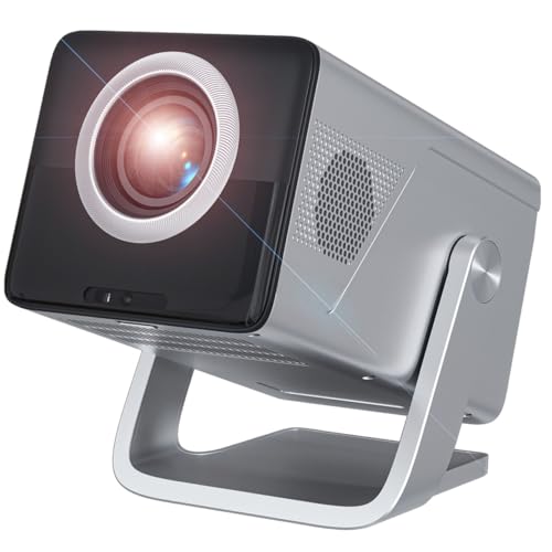 Portronics Beem 570 Smart Projector | Netflix Certified | 1080p Full HD Native | 10000 Lumens | Android 13 | Upto 120" Screen | Auto Keystone, Obstacle Avoidance | Built-in Apps | 5W Speaker (Silver)