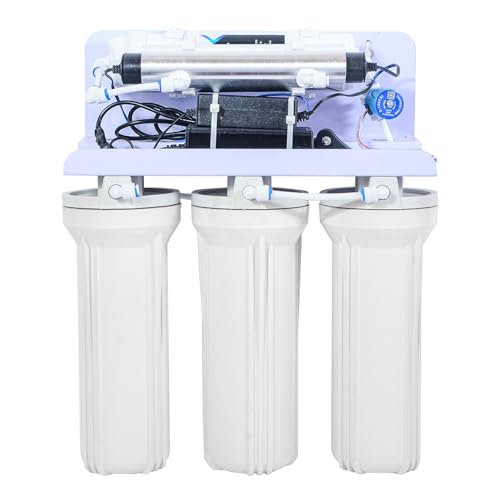 Pureplus 5 Stage UV Sterilizer Water Purifier | Open Design | Compact Wall-Mount and under sink | NO RO, NO Booster Pump, No Taste Change | Suitable only for Municipal Water with TDS <200PPM (35L)