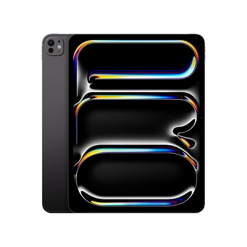 Apple iPad Pro [13″] (M5): Ultra Retina XDR Display, [256GB], 12MP Front Camera / 12MP Back Camera, Wi-Fi 7 with Apple N1 + 5G Cellular, Face ID, All-Day Battery Life — Space Black