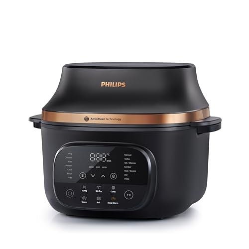 Philips OneChef (6L) Smart All in One Cooking Device | 33-in-1 Functions (Air Fryer Oven, Stir Fry, Steam, Boil, Curry, Keep Warm & More) | AmbiHeat Technology Perfect for Indian Recipes & Curries