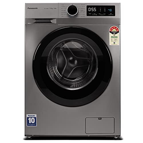 Panasonic 7 kg 5 Star Built-in Heater Fully Automatic Front Loading Washing Machine (NA-127MB3L01, Grey)
