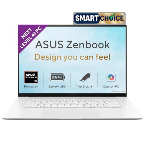 ASUS Zenbook S 16 (2026),AMD Ryzen AI 9 465,AMD Radeon iGPU, 32GB RAM, 1TB SSD,OLED, 16", (40 cm), Windows 11, M365 Basic(1 Year)* Office 2024, Scandinavian White,1.50 kg,UM5606GA-SR249WS,Co-pilot+ PC