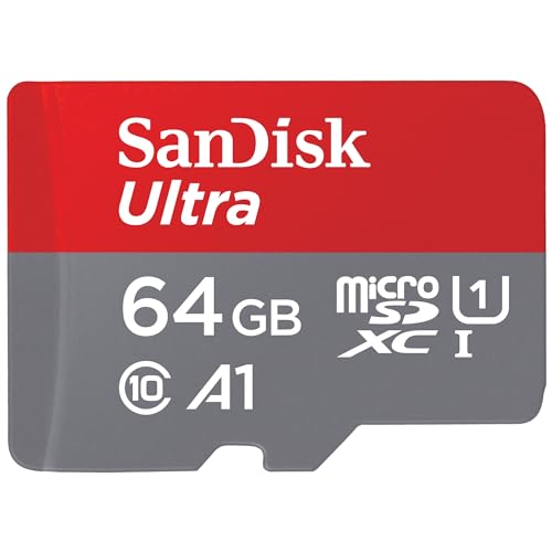 SanDisk Ultra 64GB microSDXC UHS-I, 140MB/s R, Memory Card, 10 Y Warranty, for Smartphones