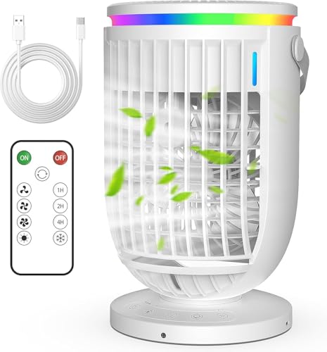 Portable AC for Room and Office, AI Portable Air Conditioner Fan with 120° Rotation Function, JYew Mini Evaporative Air Conditioner, Portable AC Unit with Fan