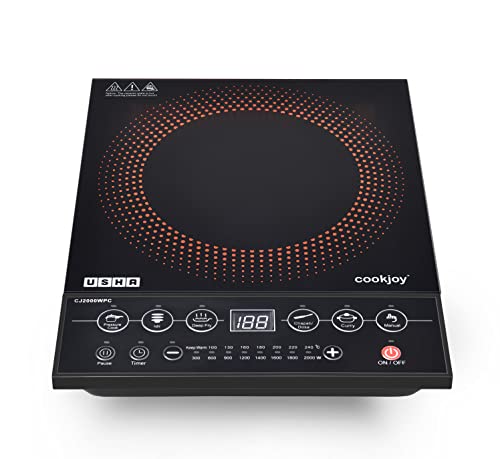 Usha Cookjoy (CJ2000WPCN) 2000 Watt Induction Cooktop (Black), Sealed