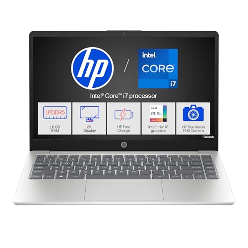 HP 14, Intel Core Ultra 7 155H (16GB DDR5, 512GB SSD), Micro-Edge, Anti-Glare, FHD, 14''/35.6cm, Win11, M365* Office24, Silver, 1.4kg, ep1151TU, FHD Camera, Backlit Laptop