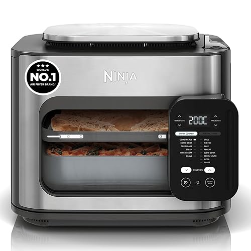 Ninja Combi 14-in-1 Multi-Cooker Air Fryer Oven (12.5L) – HyperSteam & Air Fry Technology, Cooks 3-Part Family Meals in 15 Mins, Healthy Oil-Free Cooking, Digital Display, Stainless Steel Cavity