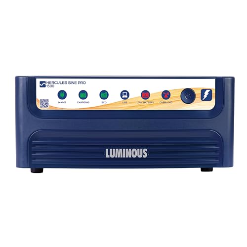 Luminous Hercules 1500 Pure Sine Wave 1400VA/12V Inverter for Home, Office & Shops