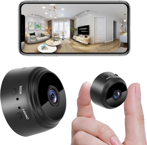 DEATTI WiFi Camera Security Camera for Home Outdoor High HD Focus Magnet Mini WiFi Magnetic Live Stream Night Vision IP Wireless 1080P Audio Video CCTV for Home and Office Monitor (BLLLLACK)