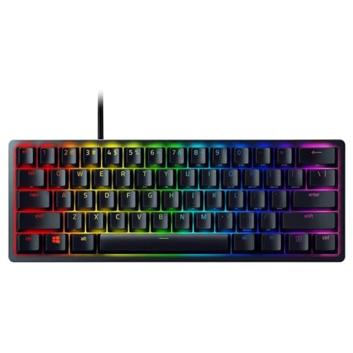Razer Huntsman Mini Smartchoice Gaming Keyboard, Linear Optical Red Switches, 60% Compact Design, RGB Customizable Backlighting, High-Speed Optical Actuation, Durable PBT Keycaps, Wired USB, Black
