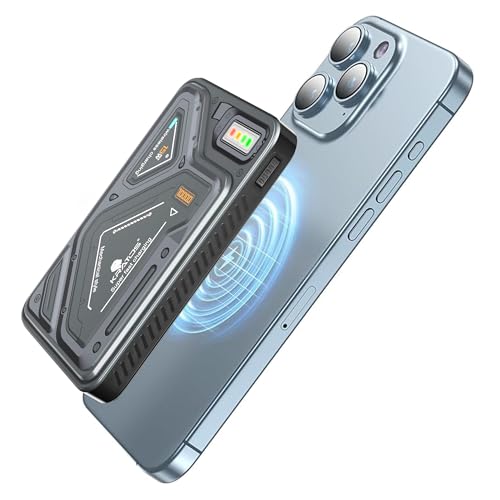 Kratos PB03 Magsafe Powerbank 10000mAh, Mechanical Design,15W wireless power bank for iphone, Fast Charging 22.5W PD Output & USB-A Output, Compatible with iPhone 11/12/13/14/15/16/17 & Samsung series