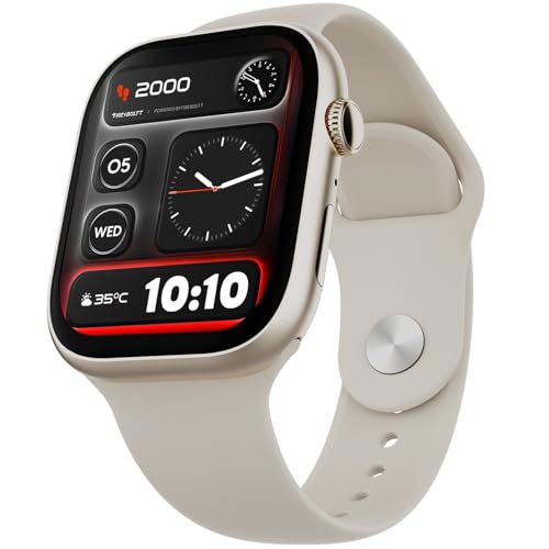 Fire-Boltt Ninja X Ring AMOLED Smart Watch 1.96" Super AMOLED Display Bluetooth Calling, Voice Assistant, SpO2 & Heart Rate, 120+ Sports Modes, IP67 Waterproof Smartwatch for Men & Women - Champagne