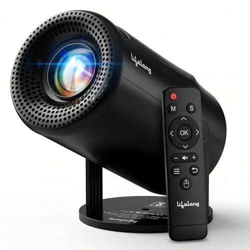 Lifelong Electronics Built-in Live TV Smart Projector | with 90+ Channels (No Subscription Required) | Android, 1080P & 4K Ultra HD Support, 720P Native | for Room & Outdoors | All OTT Apps | WiFi/BT