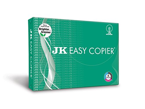 JK Easy Copier Paper | A4 Size | 70 GSM | 500 Sheets | White Paper, 1 Ream | For Laserjet & Inkjet Printer | Fast Drying | Both Side Print | Eco Friendly | ColorLok (Pack of 1) | One Ream