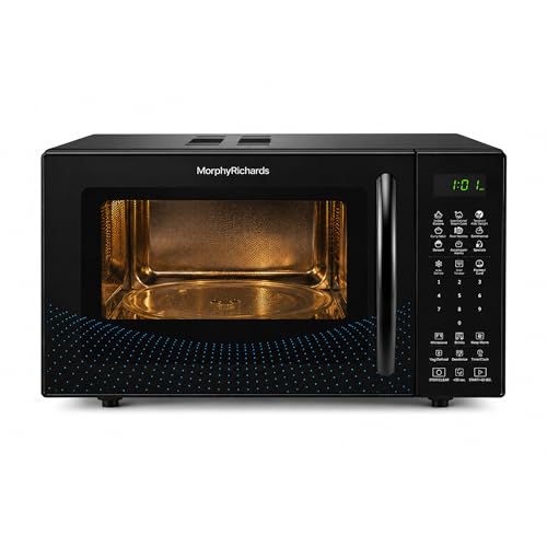 Morphy Richards 23CGAD Convection Microwave Oven| Capacity - 23L |In-Built Air Fryer & Dehydrator Function|220 Autocook Menu| 2 Year Product Warranty| Black