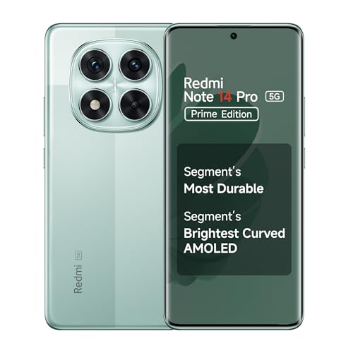 Redmi Note 14 Pro 5G Ivy Green 8GB RAM 128GB Storage |50 MP Sony Camera Setup|Corning Gorilla Glass Victus 2 | 1.5K 3D Curved AMOLED | Mediatek Dimensity 7300- Ultra
