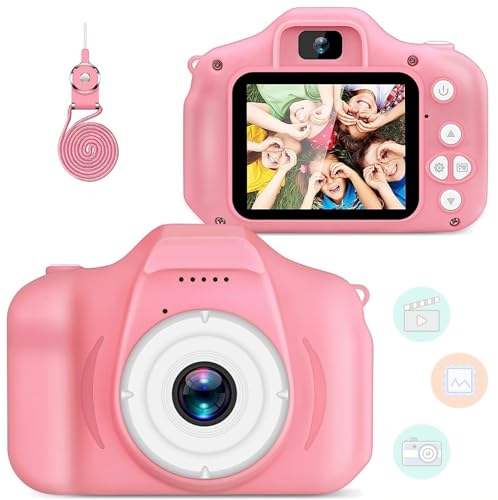 CADDLE & TOES Kids Camera for Girls Boys,Kids Selfie Camera 13MP 1080P HD Digital Video Camera for Toddler,Christmas Birthday Gifts for 4+ to15 Years Old Children (Pink)