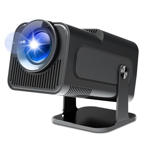 BIGASUO Hy320 Mini Portable Projector-5G WiFi 6,Bluetooth 5.0 and Android 11,Support 4K and 1080P Full Hd,12,000 Lumens,Led Projector with 4D/4P (BGP26)