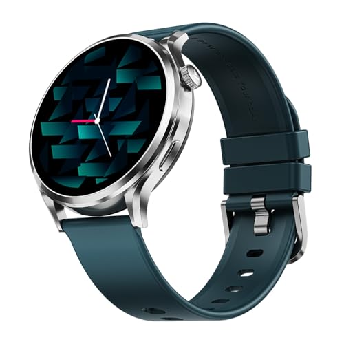 Boat Lunar Discovery Pro, 1.39" Display, Premium Metal Build, Round Dial, Emergency SOS, Functional Crown, Multiple Sports Modes, HR,SpO2 & Sleep Tracking, Smart Watch for Men & Women (Active Blue)