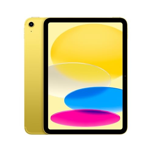 Apple iPad 11″: A16 chip, 27.69 cm (11″) Model, Liquid Retina Display, 256GB, Wi-Fi 6 + 5G Cellular, 12MP Front/12MP Back Camera, Touch ID, All-Day Battery Life — Yellow