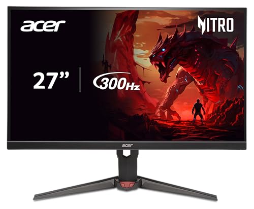 acer Nitro XV272U F3 27 inch IPS WQHD 2560x1440 Gaming Backlight LED LCD Monitor I Rapid 300Hz Refresh, 0.5ms Response I HDR 400 I AMD FreeSync Premium I Zero Bright Dot Policy I Ergostand I Eye Care