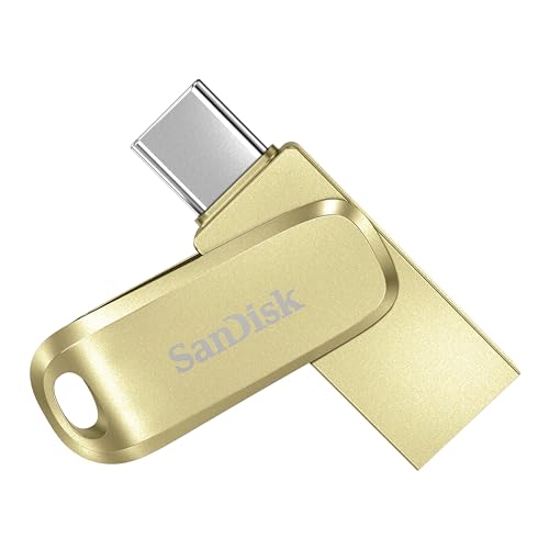 SANDISK Ultra Dual Drive Luxe Type-C 256GB, OTG, Upto 400MB/s, Pendrive, Gold, 5Y Warranty (SDDDC4-256G-I35GD)