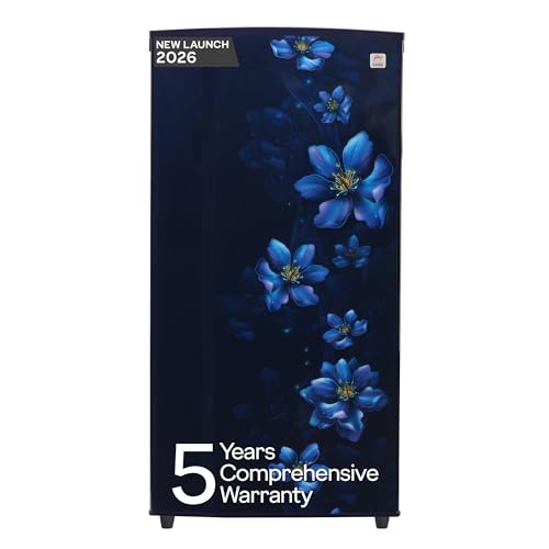 Godrej 180 L 2 Star| 5 Years Comprehensive Warranty | Toughened Glass Shelves | Single Door Refrigerator (2026 Model, RD EDGE 205BN TRF BR BL, Berry Blue)