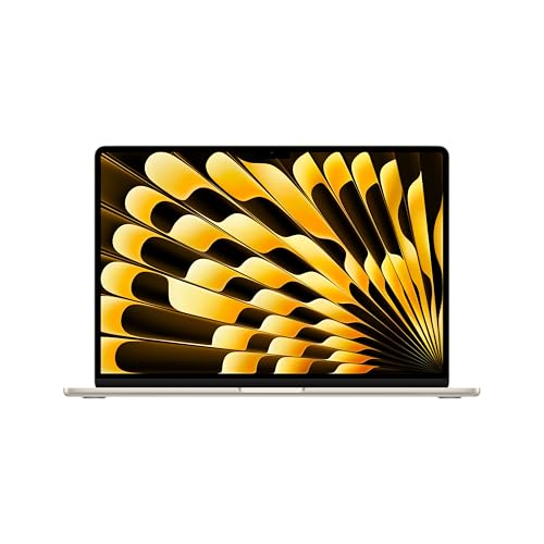 Apple 2026 MacBook Air 15″ Laptop with M5 chip: AI and Apple Intelligence, 38.91 cm (15.3″) Liquid Retina Display, 24GB Unified Memory, 1TB SSD Storage, 12MP Center Stage Camera, Touch ID; Starlight
