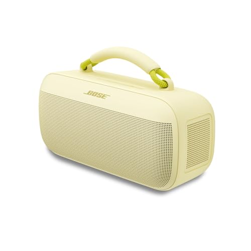 Bose SoundLink MAX, Portable Outdoor Bluetooth Speaker with Powerful Bass, Waterproof Stereo with Bluetooth and USB-C Connection, Up to 20h Runtime, 3.5mm Aux, Lemon Yellow