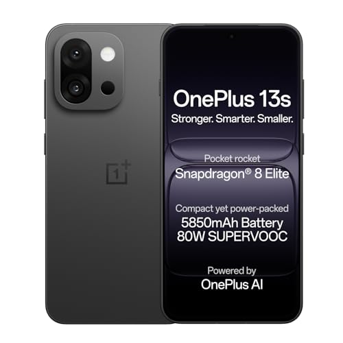 OnePlus 13s | Snapdragon® 8 Elite | Smarter with OnePlus AI | Lifetime Display Warranty | 12GB+256GB | Black Velvet