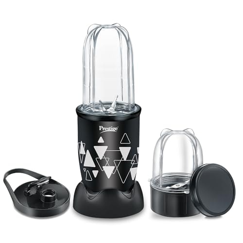 Prestige Astra Nutri Mix 350 Watt Mixer Grinder with 2 Transparent Jars | Space-Saving Design | Extra Storage & Sipper Lids | Stainless Steel Blades | 1Y Warranty | ISI Certified